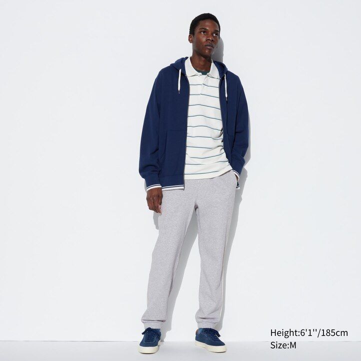 uniqlo herrenhose mit seitenstreifen grau