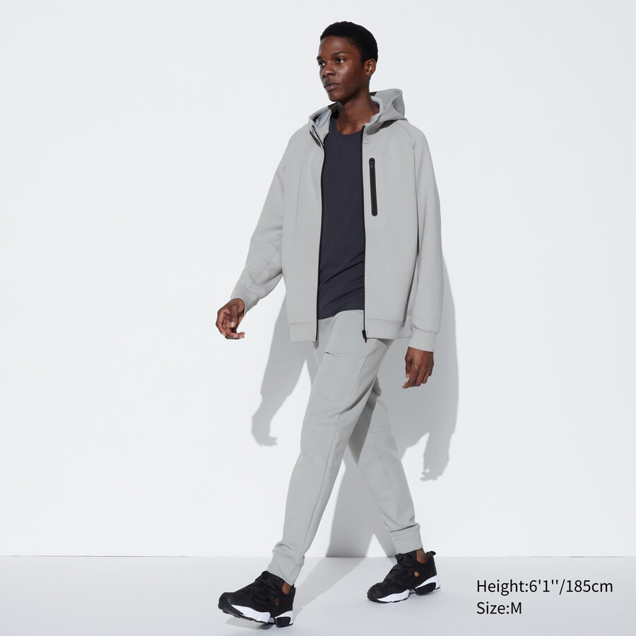 uniqlo dry stretch herrenhose hellgrau