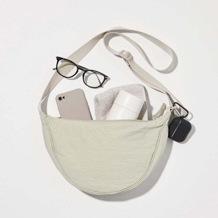uniqlo runde mini-schultertasche damentaschen gelb