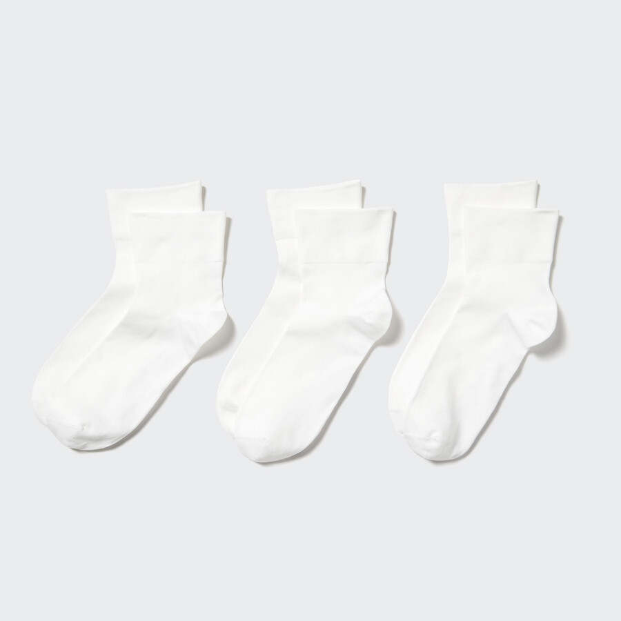 weiße uniqlo socken drei paar damensocken