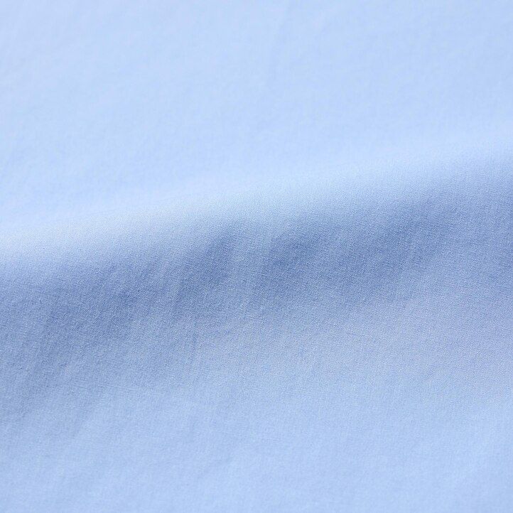 blaue uniqlo damenbluse aus extrafeiner baumwolle