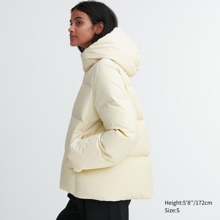 nahtlose daunenjacke von uniqlo für damen olivgrün