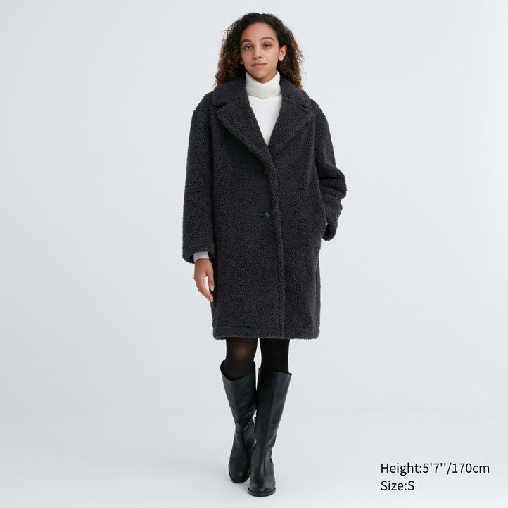 beige damen-fleecejacken von uniqlo winddicht tailliert