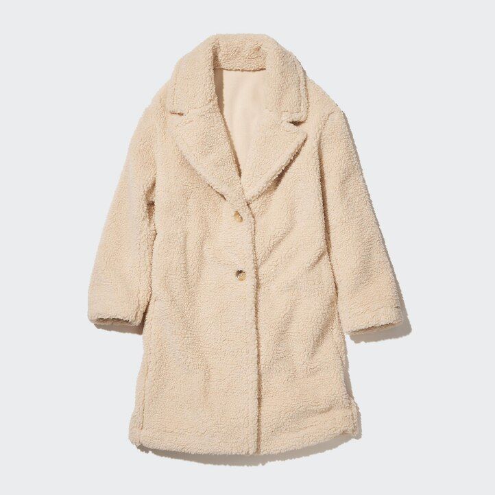 beige damen-fleecejacken von uniqlo winddicht tailliert