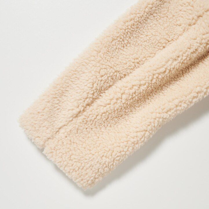 beige damen-fleecejacken von uniqlo winddicht tailliert