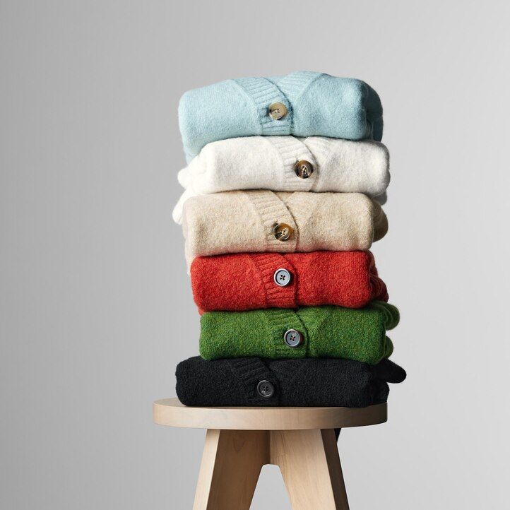 uniqlo damenpullover aus souffle-garn rot