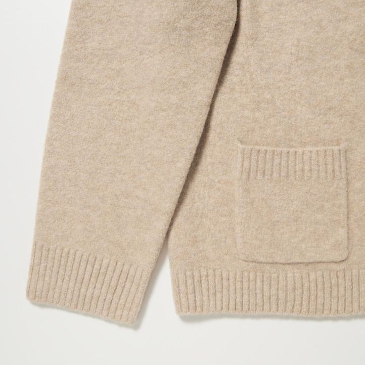 uniqlo damenpullover aus souffle-garn rot
