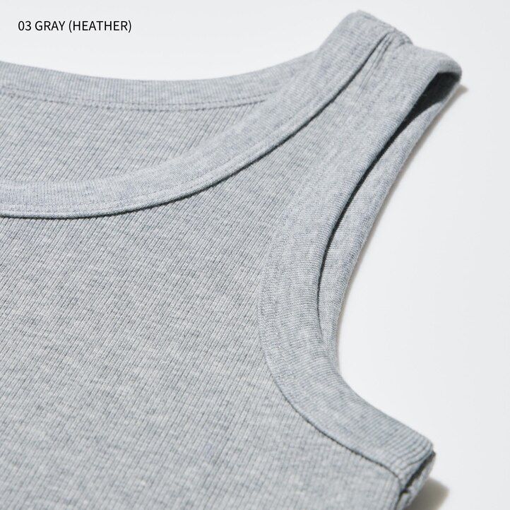uniqlo damen-t-shirts mit weichem rippstrick weiß