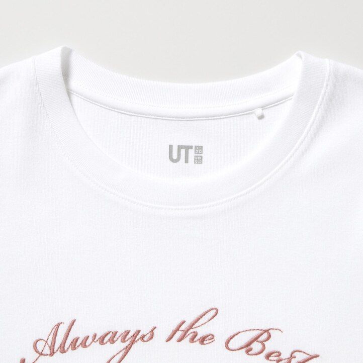 weiße uniqlo damen-t-shirts mit disney-motiv mini-ut-motiv