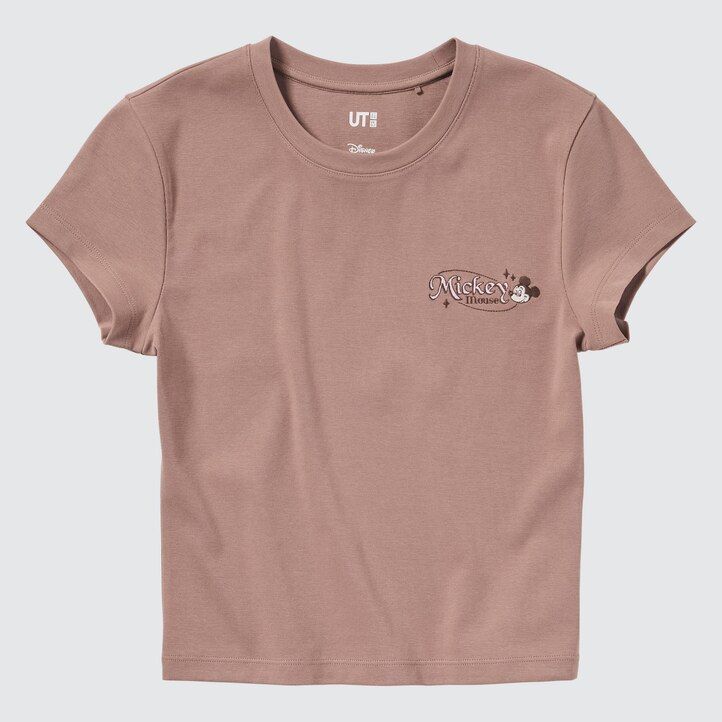 uniqlo disney kollektion mini ut grafik damen t-shirts braun