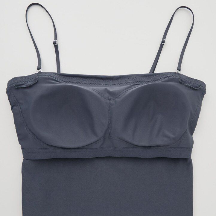graue uniqlo airism baumwoll-crop-tops für damen
