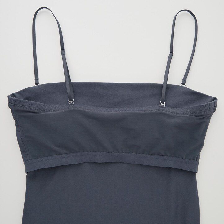 graue uniqlo airism baumwoll-crop-tops für damen