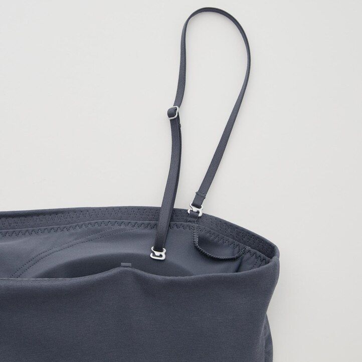 graue uniqlo airism baumwoll-crop-tops für damen