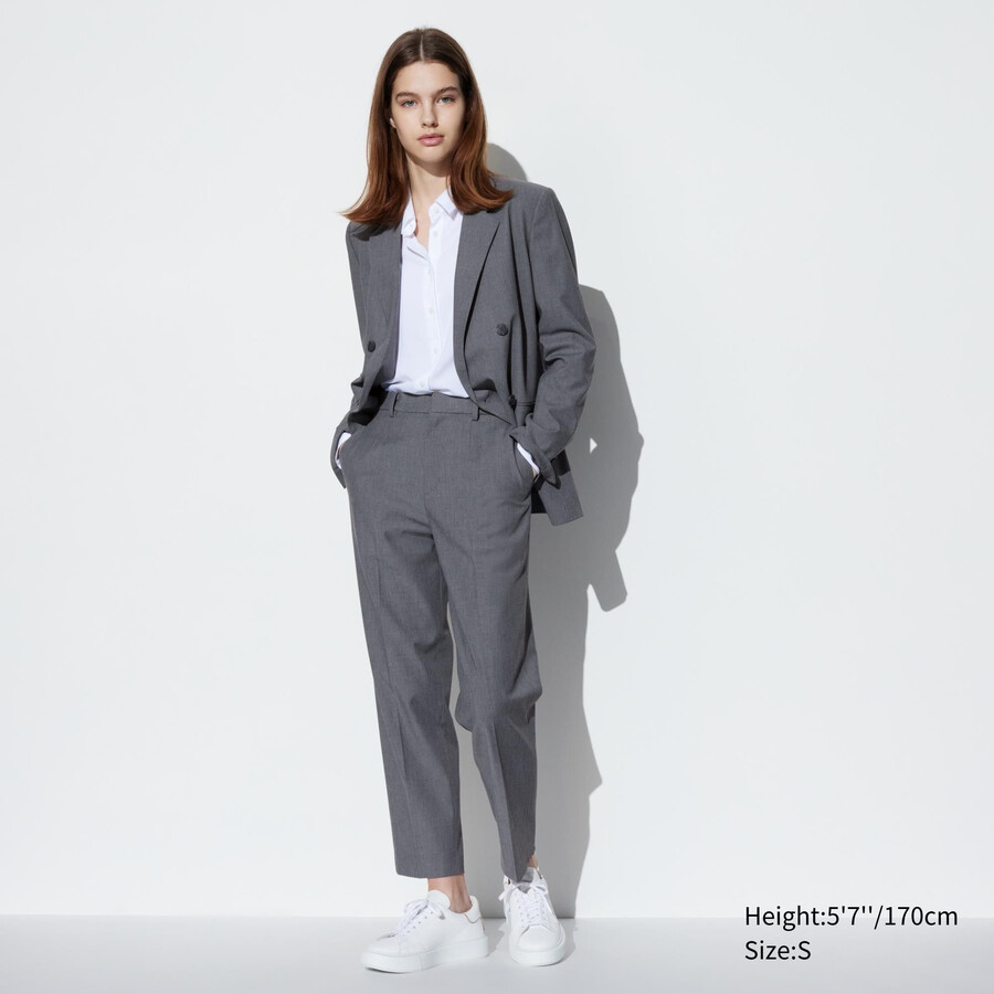 uniqlo smart knöchellange damen-tops grau