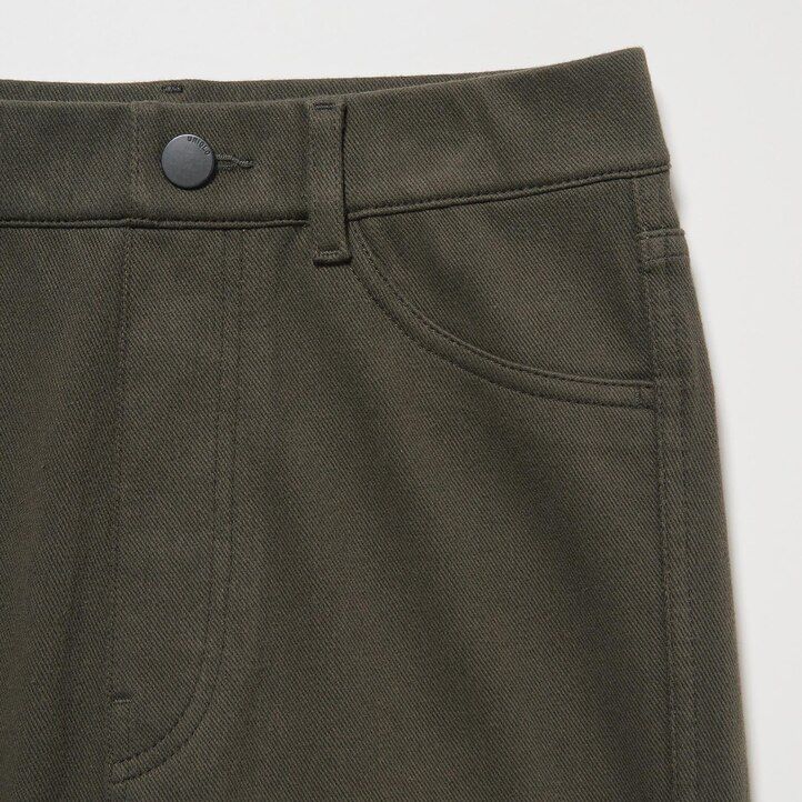 uniqlo heattech ultra stretch thermal damen-tops in olivgrün