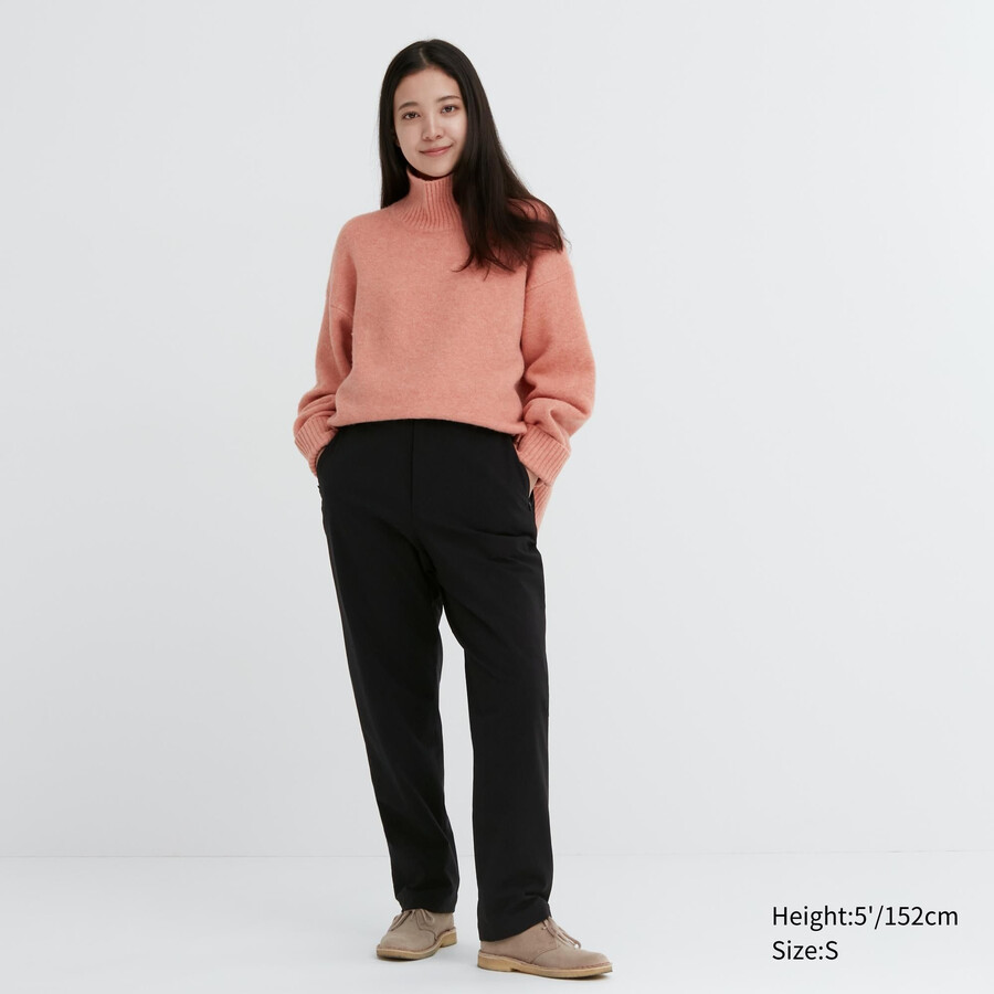 schwarze uniqlo heattech warmfutter-tops für damen