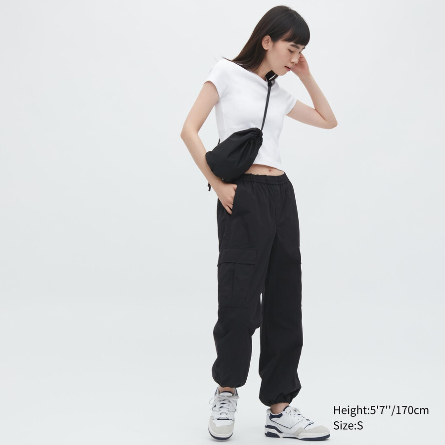 uniqlo easy wide fitrgo damen-tops schwarz